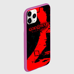 Чехол iPhone 11 Pro матовый God of War текстура, цвет: 3D-фиолетовый — фото 2