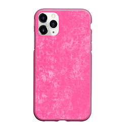 Чехол iPhone 11 Pro матовый Pink bleached splashes, цвет: 3D-малиновый