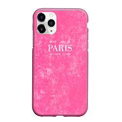 Чехол iPhone 11 Pro матовый Pink Paris