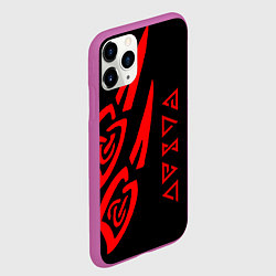 Чехол iPhone 11 Pro матовый The Witcher hunt, цвет: 3D-фиолетовый — фото 2