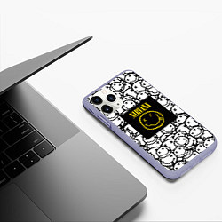 Чехол iPhone 11 Pro матовый Nirvana rock pattern, цвет: 3D-светло-сиреневый — фото 2