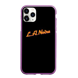 Чехол iPhone 11 Pro матовый L A Noire, цвет: 3D-фиолетовый