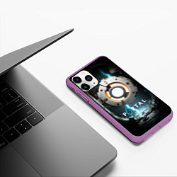 Чехол iPhone 11 Pro матовый Portal space, цвет: 3D-фиолетовый — фото 2