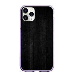 Чехол iPhone 11 Pro матовый Текстура темного паркета, цвет: 3D-светло-сиреневый
