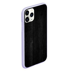 Чехол iPhone 11 Pro матовый Текстура темного паркета, цвет: 3D-светло-сиреневый — фото 2