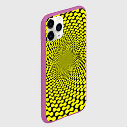Чехол iPhone 11 Pro матовый Ядовитая геометрическая иллюзия, цвет: 3D-фиолетовый — фото 2