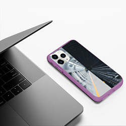 Чехол iPhone 11 Pro матовый Метро Москвы, цвет: 3D-фиолетовый — фото 2