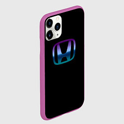 Чехол iPhone 11 Pro матовый Honda neon logo, цвет: 3D-фиолетовый — фото 2