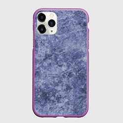 Чехол iPhone 11 Pro матовый Абстракция - синий лёд, цвет: 3D-фиолетовый