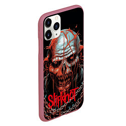 Чехол iPhone 11 Pro матовый Slipknot зомби в цепи, цвет: 3D-малиновый — фото 2