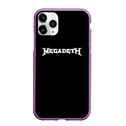 Чехол iPhone 11 Pro матовый Megadeth logo white