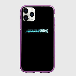 Чехол iPhone 11 Pro матовый Metal gear rising logo, цвет: 3D-фиолетовый