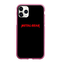 Чехол iPhone 11 Pro матовый Metal gear red logo, цвет: 3D-малиновый