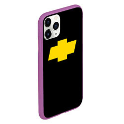 Чехол iPhone 11 Pro матовый Chevrolet yellow, цвет: 3D-фиолетовый — фото 2