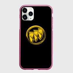 Чехол iPhone 11 Pro матовый Buick logo yellow, цвет: 3D-малиновый