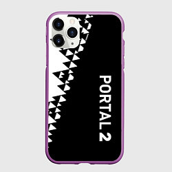 Чехол iPhone 11 Pro матовый Portal geometry steel, цвет: 3D-фиолетовый
