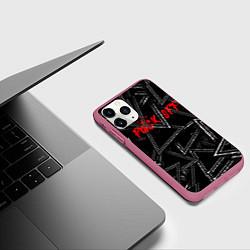 Чехол iPhone 11 Pro матовый F*ck off, цвет: 3D-малиновый — фото 2