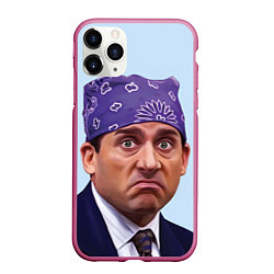 Чехол iPhone 11 Pro матовый Prison mike офис, цвет: 3D-малиновый