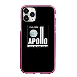 Чехол iPhone 11 Pro матовый Apollo space, цвет: 3D-малиновый