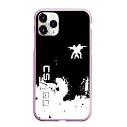 Чехол iPhone 11 Pro матовый Контра белые лого