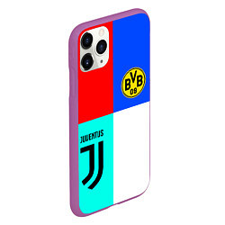 Чехол iPhone 11 Pro матовый Juventus x Borussia, цвет: 3D-фиолетовый — фото 2