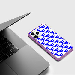 Чехол iPhone 11 Pro матовый FaZe Clan pattern team, цвет: 3D-фиолетовый — фото 2
