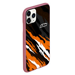 Чехол iPhone 11 Pro матовый KTM - Рваный гексагон, цвет: 3D-малиновый — фото 2