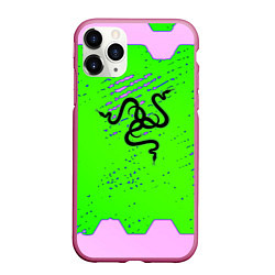 Чехол iPhone 11 Pro матовый Razer pattern geometry