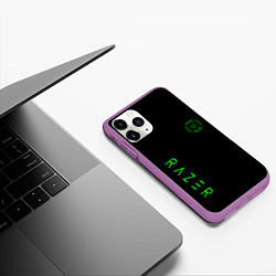 Чехол iPhone 11 Pro матовый Razer brend game, цвет: 3D-фиолетовый — фото 2