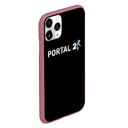 Чехол iPhone 11 Pro матовый Portal 2 logo, цвет: 3D-малиновый — фото 2