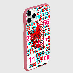 Чехол iPhone 11 Pro матовый Samurai cyberpunk game, цвет: 3D-малиновый — фото 2