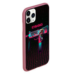 Чехол iPhone 11 Pro матовый MAC-10 Neon Rider - CS:GO, цвет: 3D-малиновый — фото 2