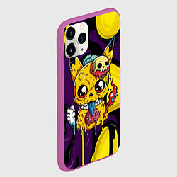 Чехол iPhone 11 Pro матовый Зомби Пикачу и желтые пятна, цвет: 3D-фиолетовый — фото 2