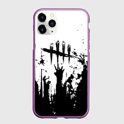 Чехол iPhone 11 Pro матовый Dead by daylight horror краски, цвет: 3D-фиолетовый