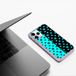 Чехол iPhone 11 Pro матовый Roblox mobile game pattern, цвет: 3D-розовый — фото 2