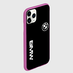 Чехол iPhone 11 Pro матовый BMW logo white auto, цвет: 3D-фиолетовый — фото 2