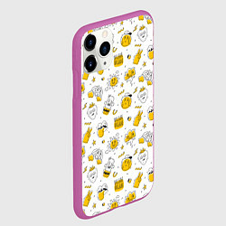 Чехол iPhone 11 Pro матовый Хиппи бла бла, цвет: 3D-фиолетовый — фото 2