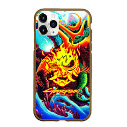 Чехол iPhone 11 Pro матовый Cyberpunk hyperbeast steel