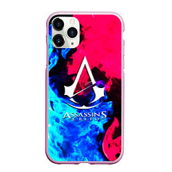 Чехол iPhone 11 Pro матовый Assassins Creed fight fire