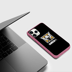 Чехол iPhone 11 Pro матовый Радуга юбисофт, цвет: 3D-малиновый — фото 2