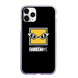 Чехол iPhone 11 Pro матовый Rainbow six 6 logo games, цвет: 3D-светло-сиреневый