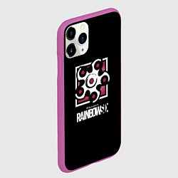 Чехол iPhone 11 Pro матовый Радуга 6 шутер гейм, цвет: 3D-фиолетовый — фото 2