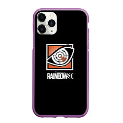 Чехол iPhone 11 Pro матовый Rainbow six logo ubisoft favorite, цвет: 3D-фиолетовый