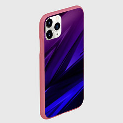 Чехол iPhone 11 Pro матовый Абстракция из градиента и линий, цвет: 3D-малиновый — фото 2