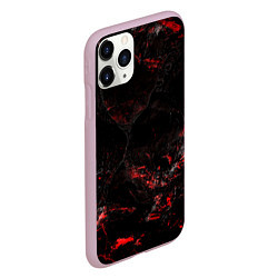 Чехол iPhone 11 Pro матовый Потертая красная текстура, цвет: 3D-розовый — фото 2