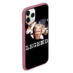 Чехол iPhone 11 Pro матовый Мем Трамп после покушения: легенда, цвет: 3D-малиновый — фото 2