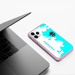 Чехол iPhone 11 Pro матовый Cyberpunk 2077 gamer, цвет: 3D-розовый — фото 2