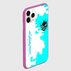Чехол iPhone 11 Pro матовый Cyberpunk 2077 gamer, цвет: 3D-фиолетовый — фото 2