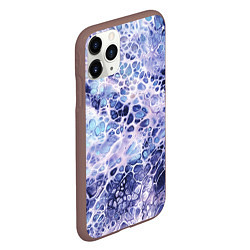 Чехол iPhone 11 Pro матовый Абстракция текстура воды и мрамора, цвет: 3D-коричневый — фото 2