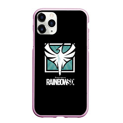 Чехол iPhone 11 Pro матовый Rainbow six logo game ubisoft, цвет: 3D-розовый